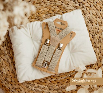 Eleganckie szelki niemowlęce - kolor beżowy TOP
